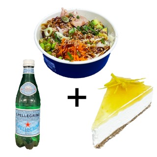 Formule Poké poulet ou porc + Boisson au choix + Dessert aux choix