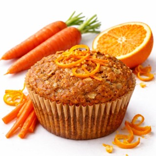 Muffin à la carotte & zestes d’orange confits